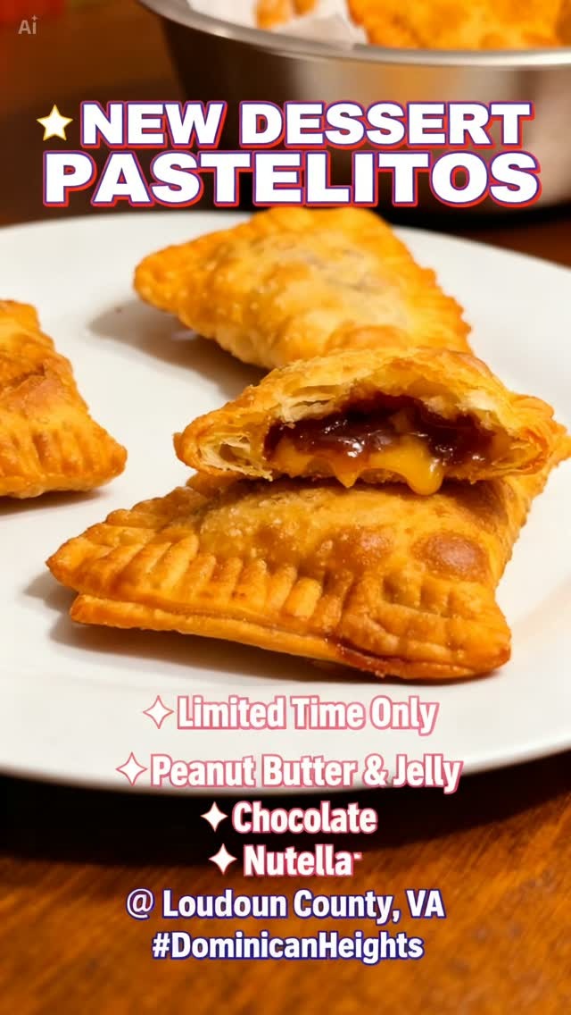 New dessert pastelitos — Peanut Butter & Jelly, Chocolate, and Nutella